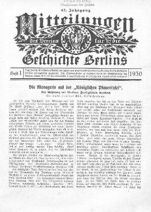 Die Menagerie auf der "Königlichen Pfaueninsel"