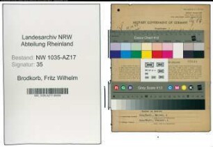 Entnazifizierung Fritz Wilhelm Brodkorb , geb. 18.01.1901 (Chemiker)