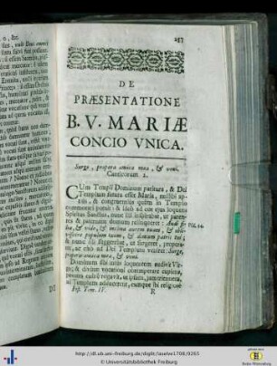 De Praesentatione Beatae Virginis Mariae