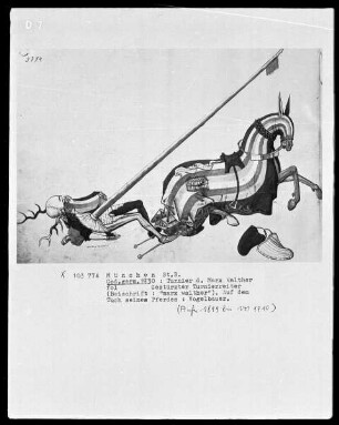 Turnier des Marx Walther von Augsburg — Gestürtzter Turnierreiter