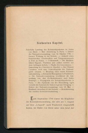 Siebentes Kapitel. - [Ausbruch der Revolution auf Santo Domingo]