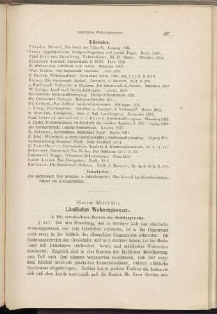 Vierter Abschnitt. Ländliches Wohnungswesen.