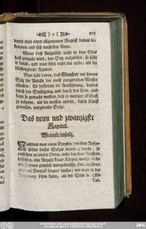 Das neun und zwanzigste Kapitel. Weinsteinsalz.
