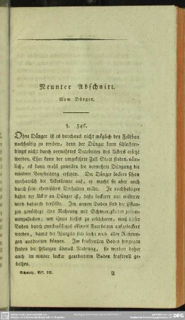 Neunter Abschnitt. Vom Dünger