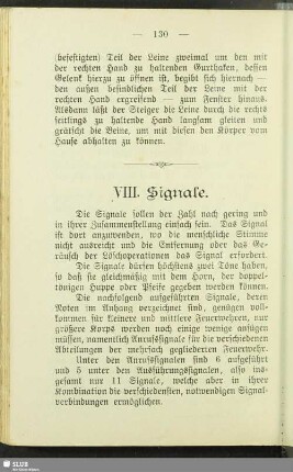 VIII. Signale