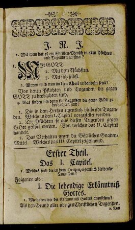 I. Die lebendige Erkänntniß Gottes - IV. Vertrauen auf Gott in Gefahr.