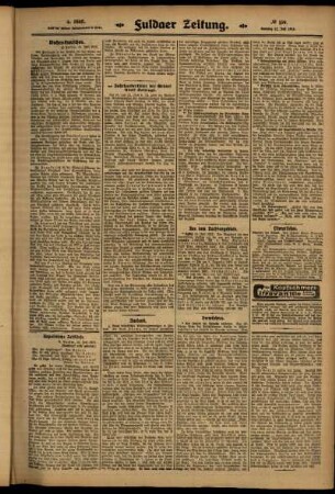 Dritte Ausgabe vom Samstag, den 12. Juli 1913.