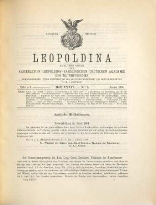 Leopoldina : Mitteilungen der Deutschen Akademie der Naturforscher Leopoldina. 34. 1898