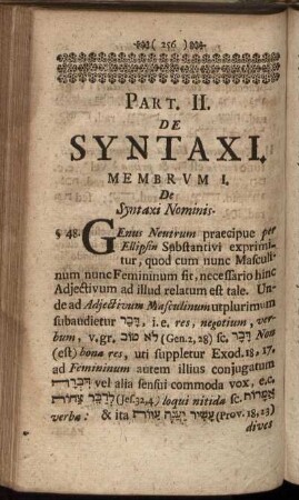 Membrum I. De Syntaxi Nominis. - Membr. II. De Syntaxi Pronominis.
