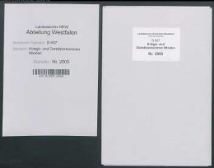Entwurf zum Erbverpachtungsanschlage der Vogtei Werther (Amt Sparrenberg)