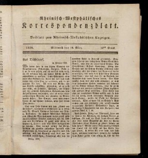 Rheinisch-westphälisches Korrespondenzblatt