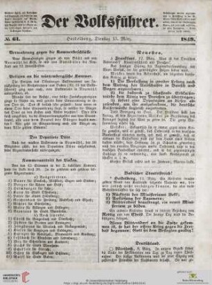 No. 61 - No. 65 (13. März - 17. März)