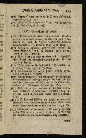 253-262, XV. Vermischte Schriften.