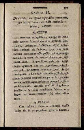 Sectio II. De virtute, ad officia erga alios pertinente, pro varia [...]