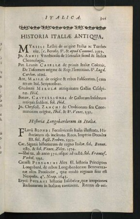 301-316, Historia Longobardorum in Italia. - Scripta in causa interdicti Pauli V. 1605. 1606. 1607.