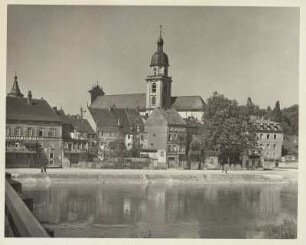 Unterfranken. Blick auf Kitzingen am Main mit der Evangelischen Stadtkirche