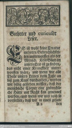 Geehrter und curieuser Leser