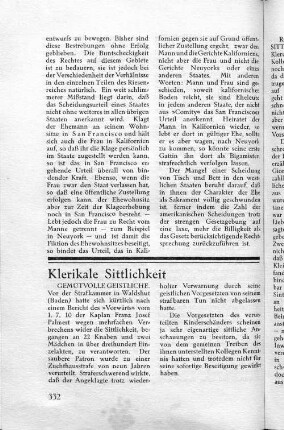 Klerikale Sittlichkeit