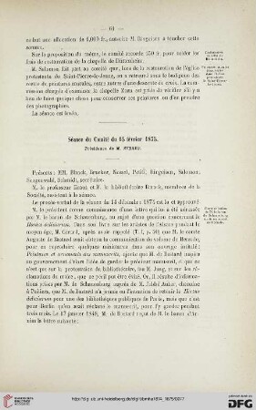 Séance du Comité du 15 février 1875