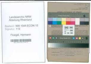 Entnazifizierung Hermann Floegel , geb. 03.12.1901 (Betriebsschreiber)