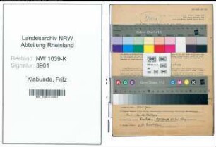 Entnazifizierung Fritz Klabunde , geb. 05.12.1896 (Justizbeamter)