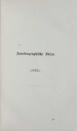 Autobiographische Skizze