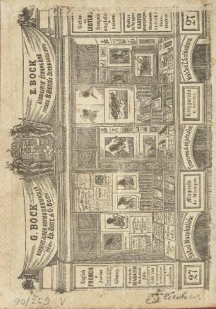 G. Bock. Koeniglicher Hofmusikhaendler. Firma: Ed. Bote & G. Bock. E. Bock. Librairie Étrangère. Firma: B. Behr's Buchhandlung