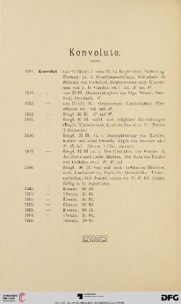 Konvolute (Nr. 1141-1155)