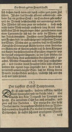 (X.) Der tapffere Schiff-Hauptmann.