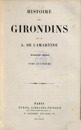 Histoire des Girondins, Tome Quatrième