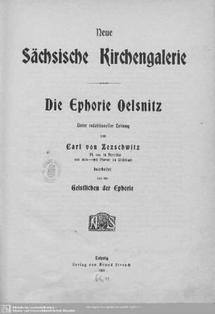 Oelsnitz: Die Ephorie Oelsnitz
