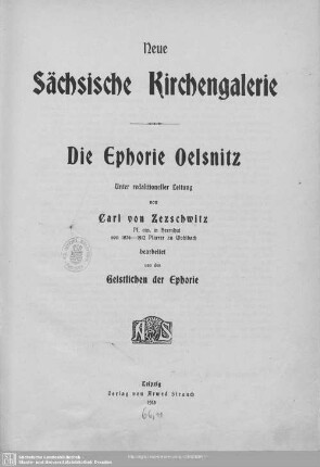 Oelsnitz: Die Ephorie Oelsnitz