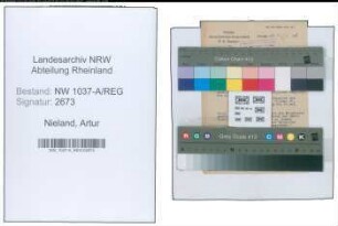 Entnazifizierung Artur Nieland , geb. 26.06.1901 ()