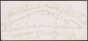Fußgängerbrücke über die Neue Fahrt, Potsdam Schinkelwettbewerb 1993: Lageplan 1:500