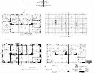 Willsbach: Empfangsgebäude Verwaltungsgebäude Grundrisse EG,1.OG,DG, Sparrenlage