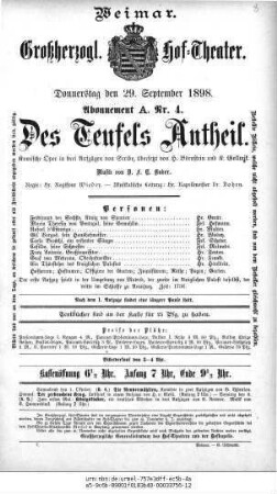Des Teufels Antheil