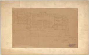 Bestelmeyer, German; Nürnberg (Bayern); Ev. Friedenskirche St. Johannes - Mappe 1: Grundriss EG mit Bestuhlung und Außenanlage