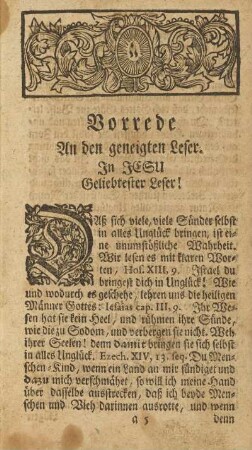 Vorrede. An den geneigten Leser