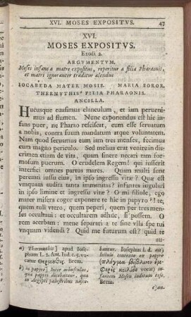 XVI. Moses Expositus. - XXXIII. Samson.