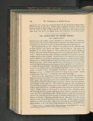 The Development of British Guiana.
