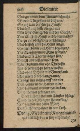 Die 14. Gebür eins Kriegsmans ...