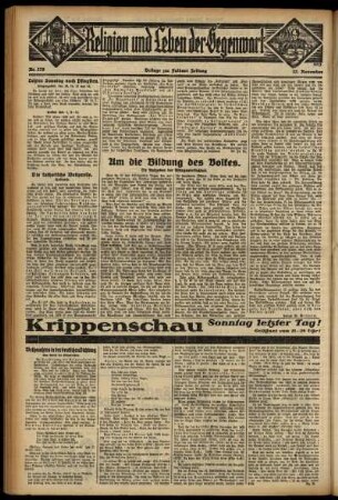 Zweite Ausgabe vom Sonntag, den 22. November 1931.