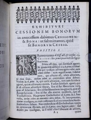 Exhibiture Cessionem Bonorum in antecessum dabimus Cessionem & Bona: ut submittanmus, quid sit Bonorum Cessio