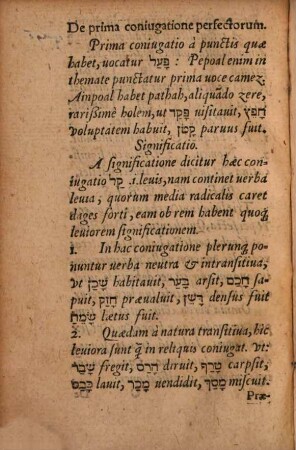 [...] Grammatices Ebraicae Sanctae Lingvae ... Pars : Svccincta & perspicua breuitate conscripta, in vsum illorum, qui ex fontibus haurire volunt sacrorum Bibliorum, cognitionem. 1