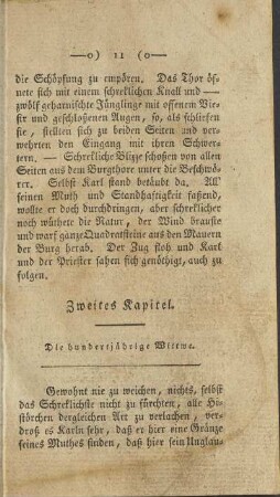 Zweites Kapitel. Die hundertjährige Wittwe.