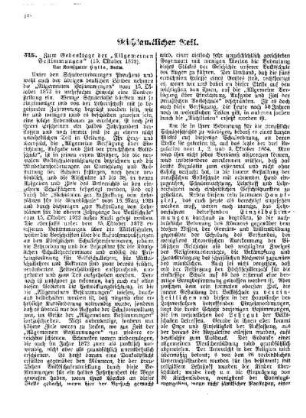 Zum Gedenktage der "Allgemeinen Bestimmungen" (15. Oktober 1872) : [Nichtamtlicher Teil]