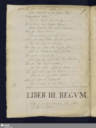 S. 1572-1732. Liber III. Regvm