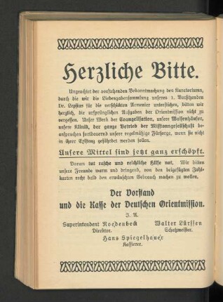 Herzliche Bitte.