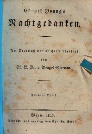 Eduard Young's Nachtgedanken, 2