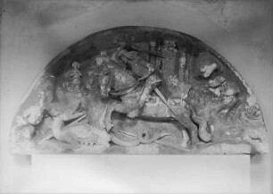 Tympanon mit dem heiligen Georg auf dem Pferd